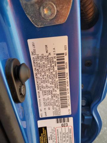 5TEJU62N17Z379718 - 2007 TOYOTA TACOMA DOUBLE CAB PRERUNNER BLUE photo 12