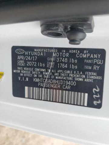 KMHTC6AD8HU319400 - 2017 HYUNDAI VELOSTER 白色 照片 12