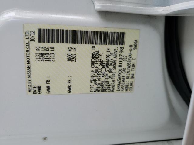 1N4AA5APXDC809798 - 2013 NISSAN MAXIMA S Ağ foto 12