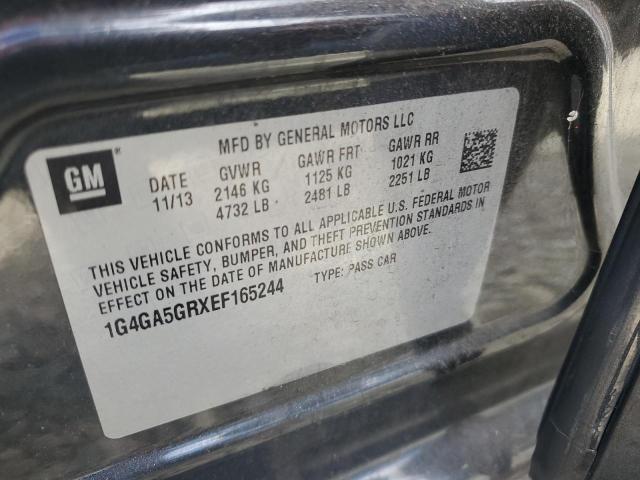 1G4GA5GRXEF165244 - 2014 BUICK LACROSSE CHARCOAL photo 12