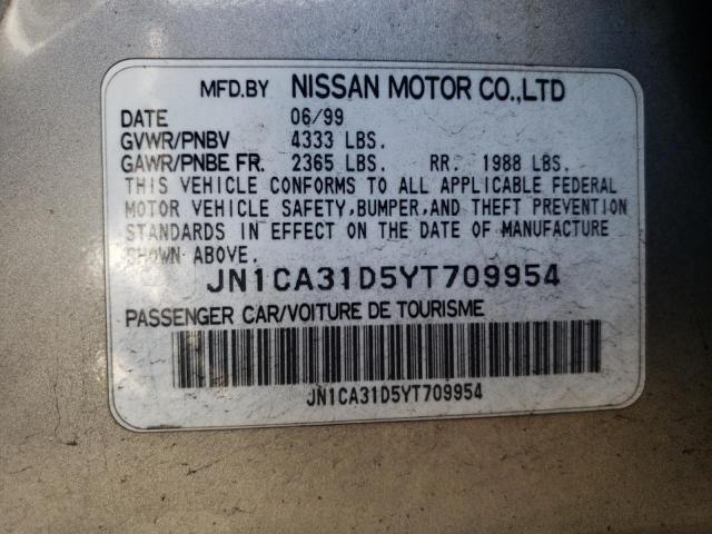 JN1CA31D5YT709954 - 2000 NISSAN MAXIMA GLE TAN photo 13