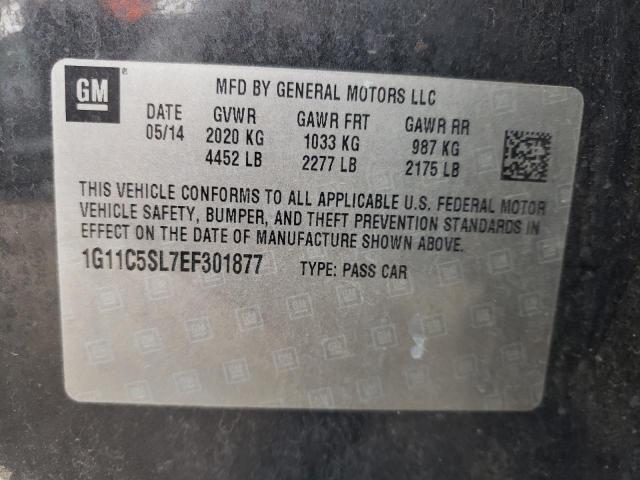 1G11C5SL7EF301877 - 2014 CHEVROLET MALIBU 1LT 灰色 照片 12