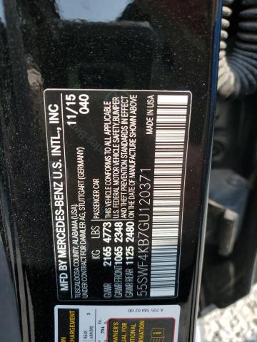 55SWF4KB7GU120371 - 2016 MERCEDES-BENZ C 300 4MATIC BLACK photo 12