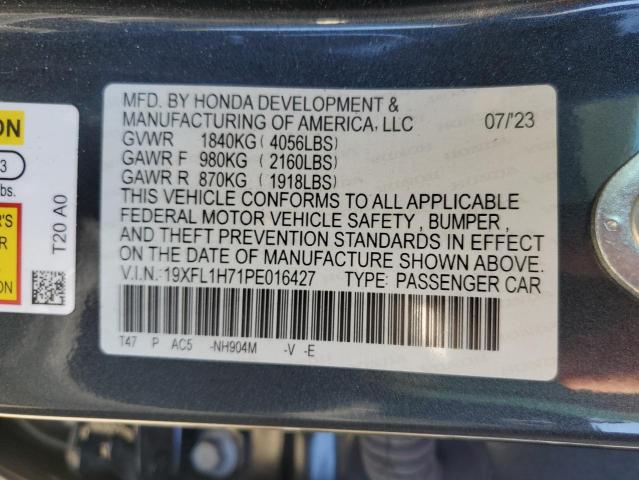 19XFL1H71PE016427 - 2023 HONDA CIVIC EXL 石墨色 照片 13