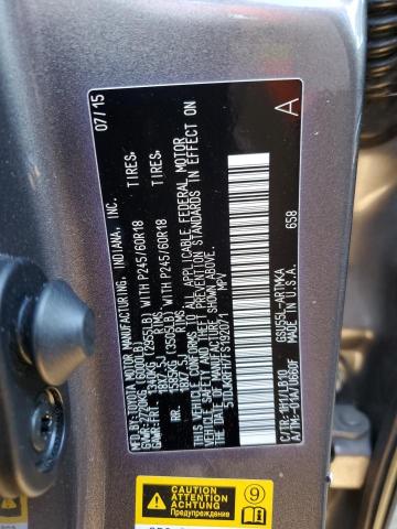 5TDJKRFH7FS192071 - 2015 TOYOTA HIGHLANDER XLE Boz foto 13