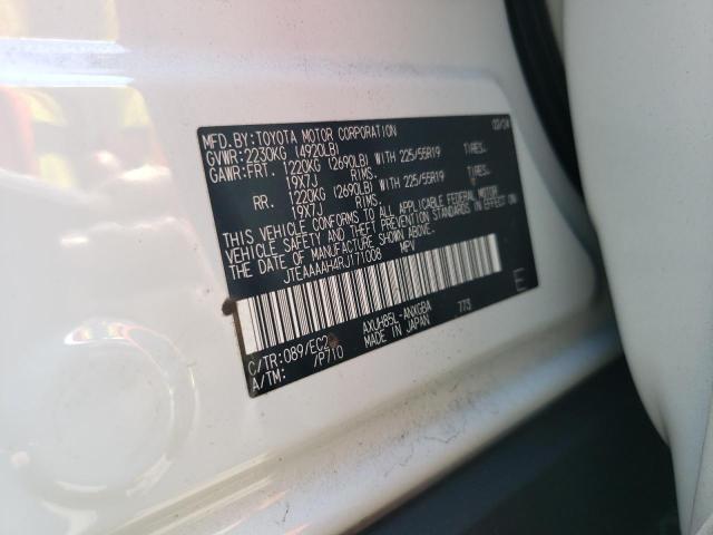 JTEAAAAH4RJ171008 - 2024 TOYOTA VENZA LE WHITE photo 12