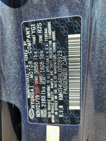 KMHTH6AB9LU028929 - 2020 HYUNDAI VELOSTER TURBO გრაფიტი ფოტო 12