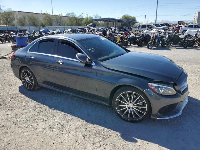 55SWF4KBXFU007528 - 2015 MERCEDES-BENZ C 300 4MATIC GRAY photo 4