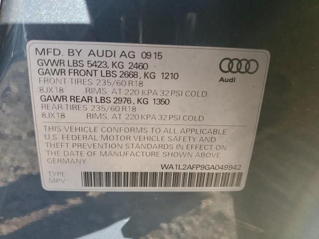 WA1L2AFP9GA049942 - 2016 AUDI Q5 PREMIUM PLUS BLUE photo 13