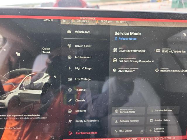 7SAYGAEE2RF155112 - 2024 TESLA MODEL Y 灰色 照片 9