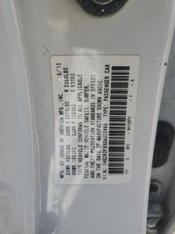 1HGCR2F8XGA000489 - 2016 HONDA ACCORD EXL WHITE photo 12