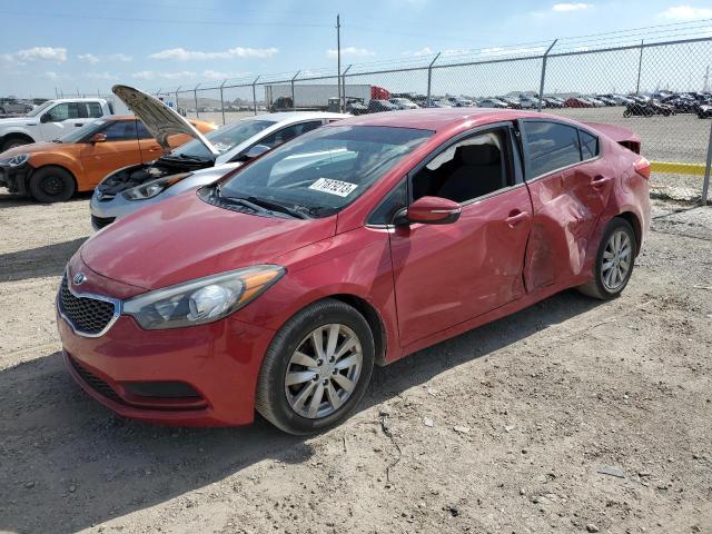 KNAFX4A64E5235167 - 2014 KIA FORTE LX RED photo 1