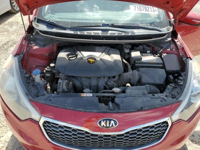 KNAFX4A64E5235167 - 2014 KIA FORTE LX RED photo 11