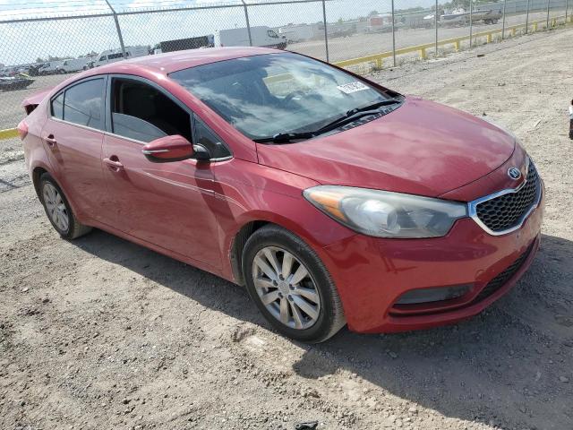 KNAFX4A64E5235167 - 2014 KIA FORTE LX RED photo 4