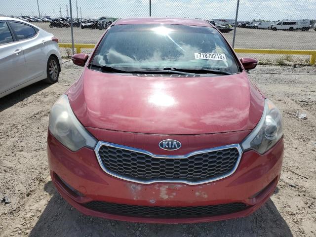 KNAFX4A64E5235167 - 2014 KIA FORTE LX RED photo 5