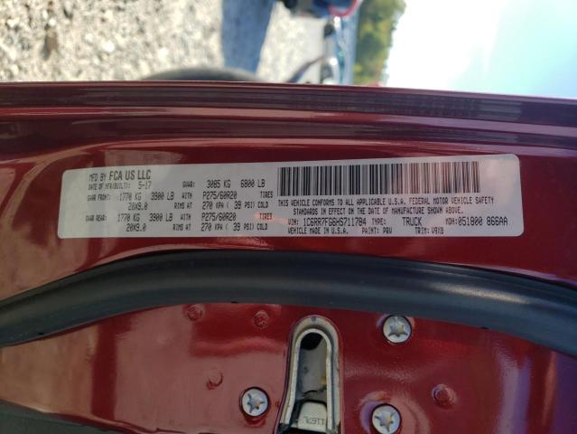 1C6RR7FG6HS711784 - 2017 RAM 1500 ST RED photo 12