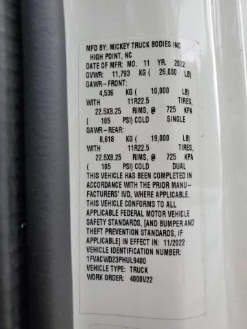 1FVACWD23PHUL9400 - 2023 FREIGHTLINER M2 106 MEDIUM DUTY WHITE photo 13