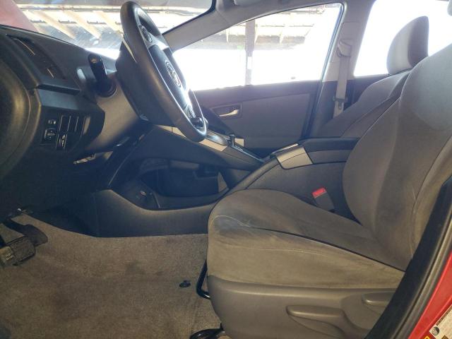 JTDKN3DUXD1725503 - 2013 TOYOTA PRIUS RED photo 7