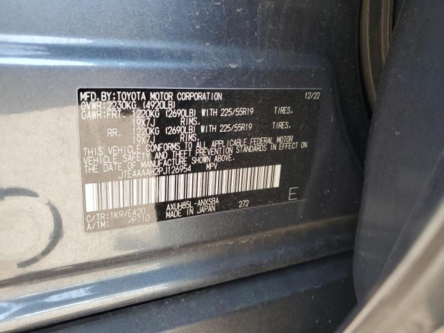 JTEAAAAH2PJ126954 - 2023 TOYOTA VENZA LE GRAY photo 13