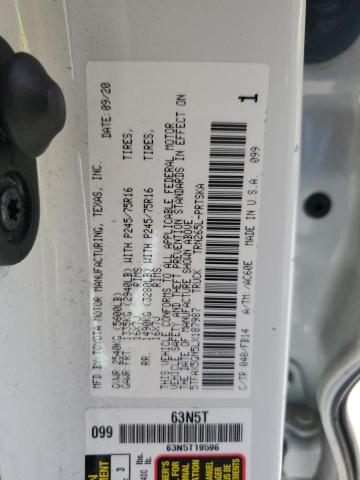 5TFAX5GN5LX187987 - 2020 TOYOTA TACOMA DOUBLE CAB 白色 照片 12