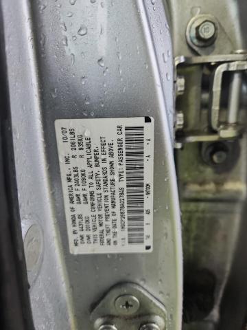 1HGCP26878A027849 - 2008 HONDA ACCORD EXL SILVER photo 12