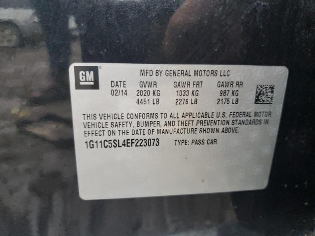 1G11C5SL4EF223073 - 2014 CHEVROLET MALIBU 1LT შავი ფოტო 12