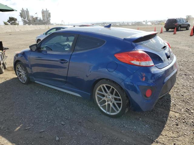 KMHTC6AE2GU291147 - 2016 HYUNDAI VELOSTER TURBO BLUE photo 2