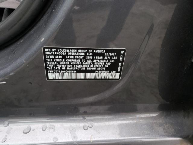 1VWDT7A30HC055484 - 2017 VOLKSWAGEN PASSAT R-LINE Boz foto 12