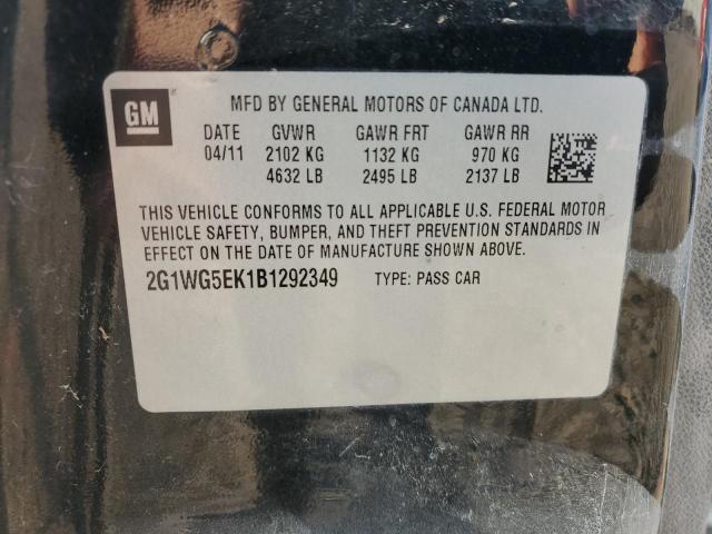 2G1WG5EK1B1292349 - 2011 CHEVROLET IMPALA LT 黑色 照片 12