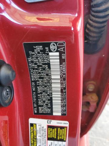 2T1BU4EE4AC449987 - 2010 TOYOTA COROLLA BASE Կարմիր լուսանկար 12