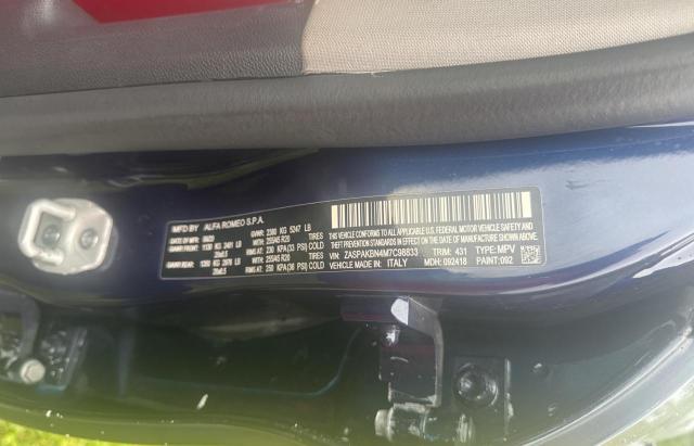 ZASPAKBN4M7C98833 - 2021 ALFA STELVIO TI Синий фото 10