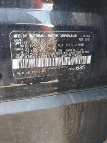 JA4J4TA80NZ007283 - 2022 MITSUBISHI OUTLANDER ES BLACK photo 14