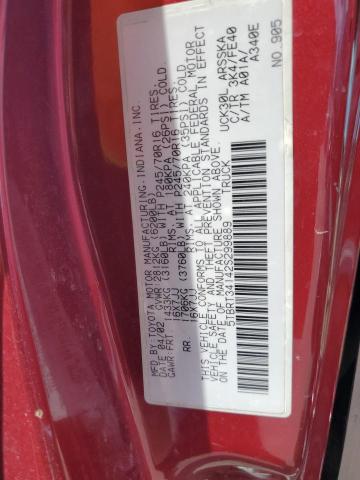 5TBRT34142S299889 - 2002 TOYOTA TUNDRA ACCESS CAB მუქწითელი ფოტო 12