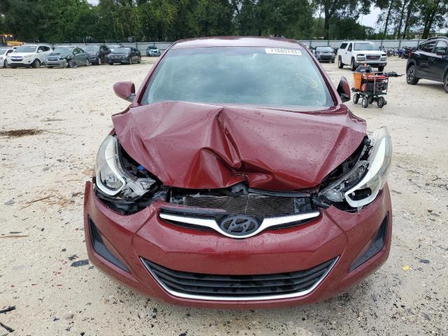 5NPDH4AE7GH768275 - 2016 HYUNDAI ELANTRA SE MAROON photo 5