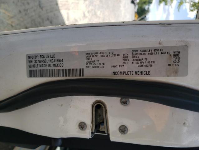 3C7WRSCL1NG116654 - 2022 RAM 3500 Білий фото 12