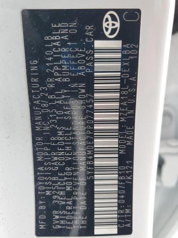 5YFB4MDE7PP077457 - 2023 TOYOTA COROLLA LE Ağ foto 12