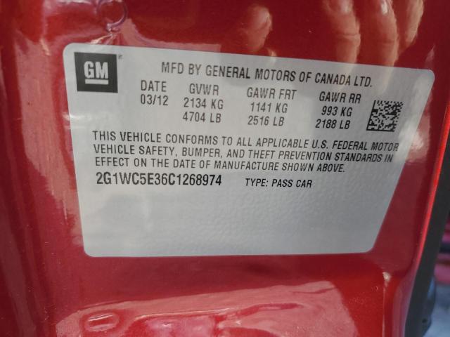 2G1WC5E36C1268974 - 2012 CHEVROLET IMPALA LTZ BURGUNDY photo 13