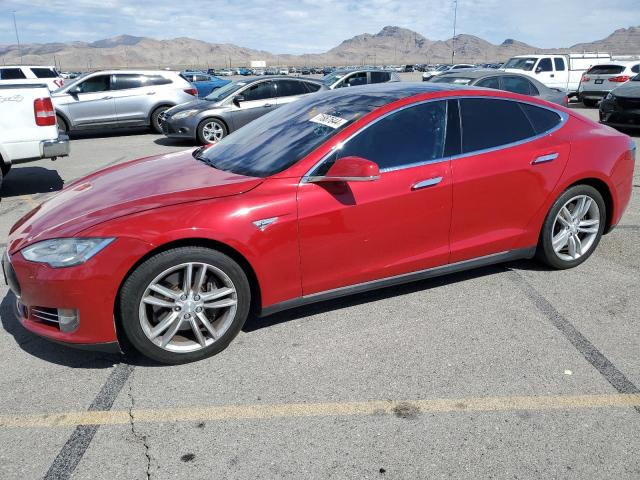 5YJSA1H10EFP54050 - 2014 TESLA MODEL S RED photo 1