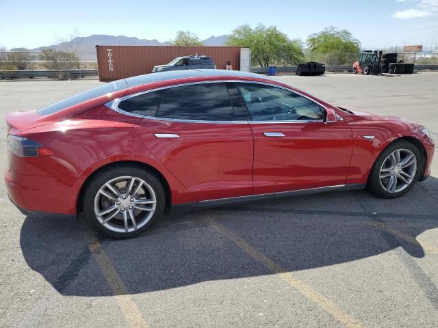 5YJSA1H10EFP54050 - 2014 TESLA MODEL S RED photo 3