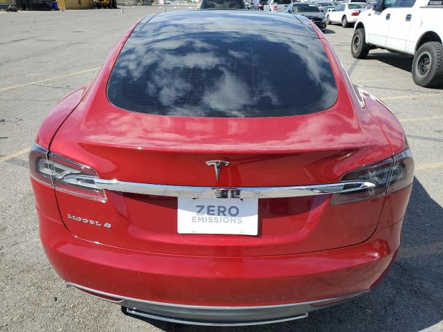 5YJSA1H10EFP54050 - 2014 TESLA MODEL S RED photo 6