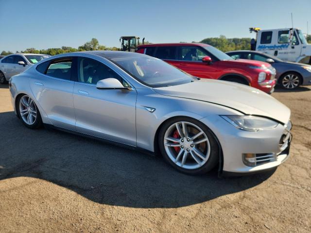 5YJSA1CP4DFP27007 - 2013 TESLA MODEL S فضي صورة 4