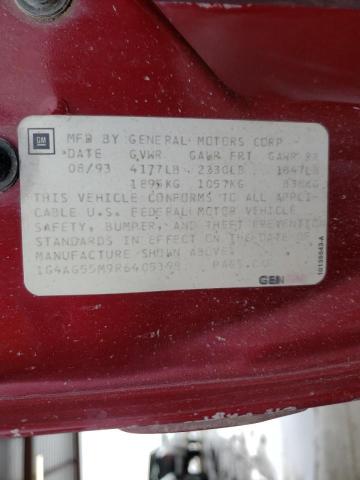 1G4AG55M9R6405398 - 1994 BUICK CENTURY SPECIAL RED photo 12