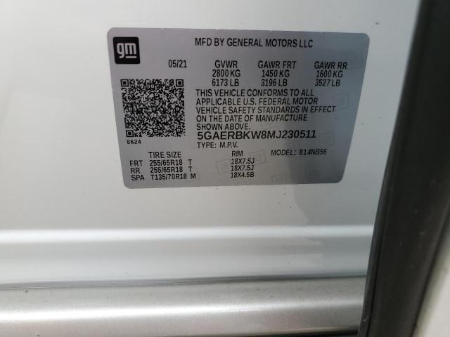 5GAERBKW8MJ230511 - 2021 BUICK ENCLAVE ESSENCE 白色 照片 13