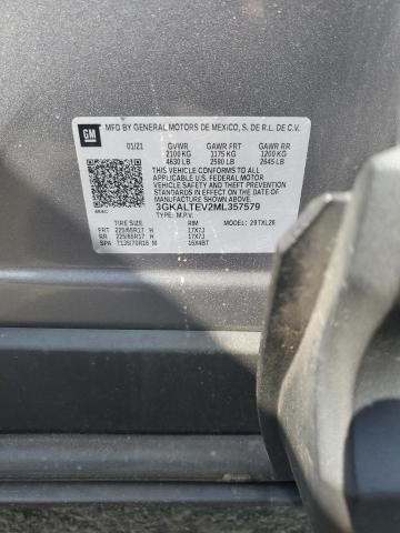 3GKALTEV2ML357579 - 2021 GMC TERRAIN SLE ნაცრისფერი ფოტო 13