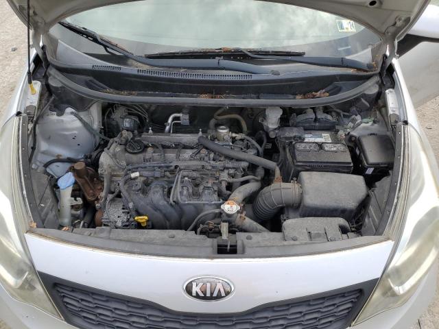 KNADM4A30D6259805 - 2013 KIA RIO LX SILVER photo 11