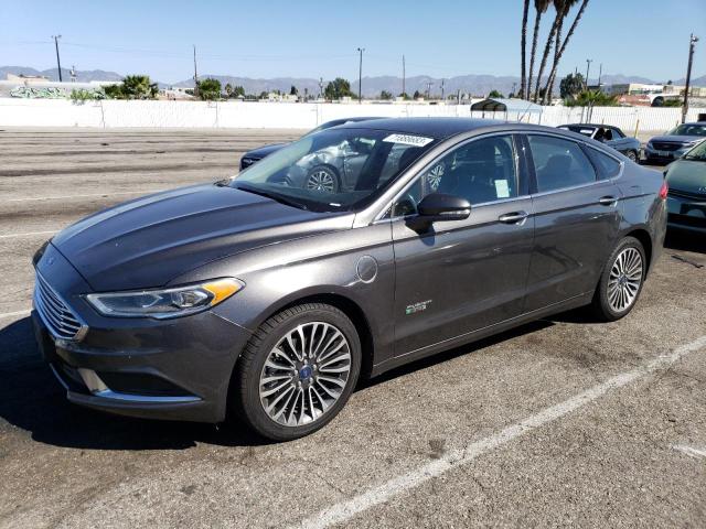 3FA6P0PU6JR204369 - 2018 FORD FUSION SE PHEV GRAY photo 1