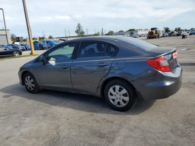 19XFB2F51CE037766 - 2012 HONDA CIVIC LX GRAY photo 2