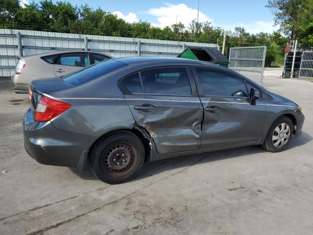 19XFB2F51CE037766 - 2012 HONDA CIVIC LX GRAY photo 3