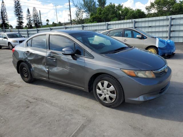 19XFB2F51CE037766 - 2012 HONDA CIVIC LX GRAY photo 4