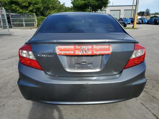 19XFB2F51CE037766 - 2012 HONDA CIVIC LX GRAY photo 6
